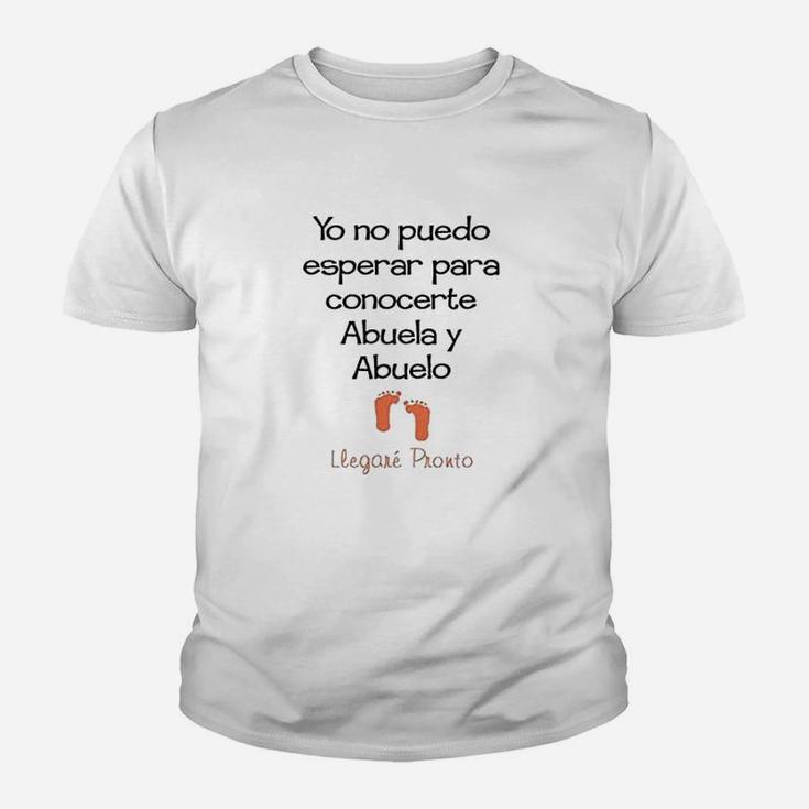Yo No Puedo Esperar Para Conocerte Abuela Y Abuelo Llegare Pronto Youth T-shirt