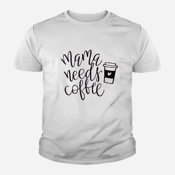 Yzeecol Summer Casual Mama Needs Coffee Youth T-shirt