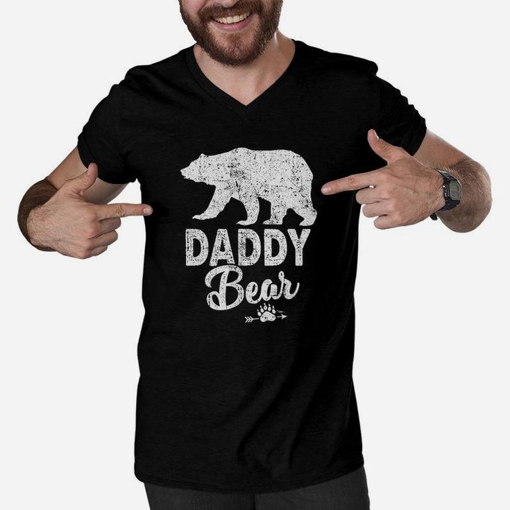 Bamys Daddy Bear Fathers Day Men V-Neck Tshirt