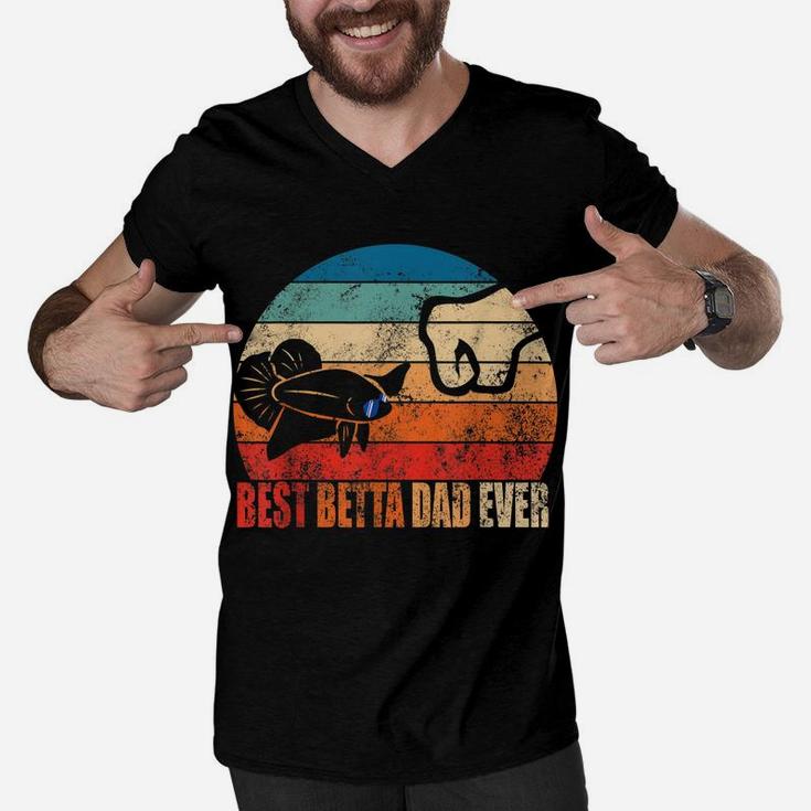 Best Betta Dad Ever Fish Owner Birthday Gift Son Daughter Men V-Neck Tshirt