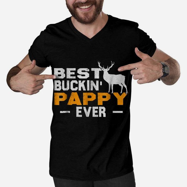 Best Buckin' Pappy Ever Shirt Deer Hunting Fathers Day Gift Men V-Neck Tshirt