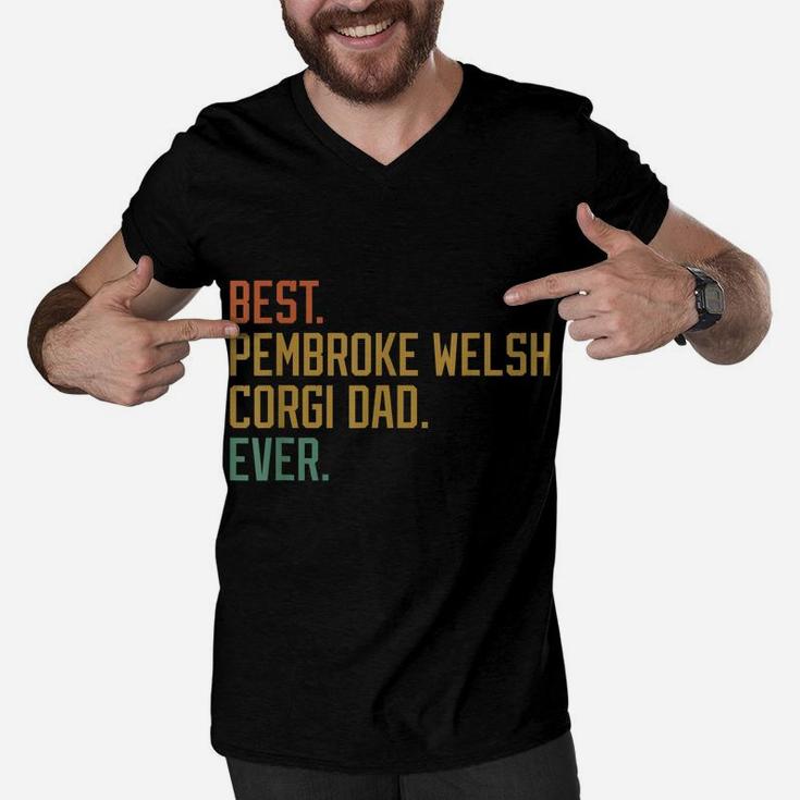 Best Pembroke Welsh Corgi Dad Ever Dog Breed Canine Puppy Men V-Neck Tshirt