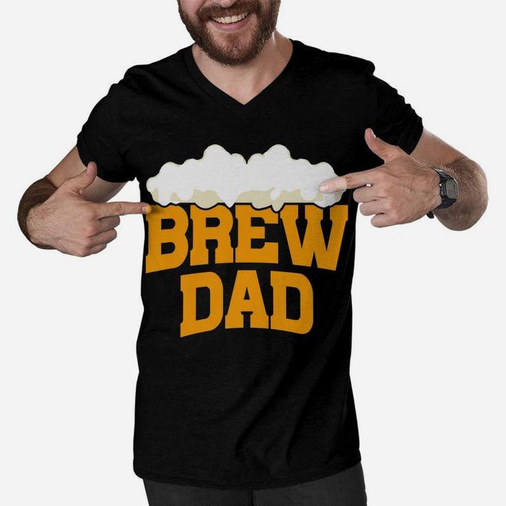 Brew Dad Funny Drinking Father's Day Beer Gift Men V-Neck Tshirt