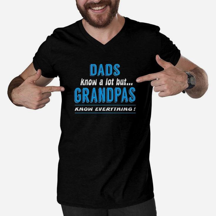 Dad Know A Lot But Grandpas Know Everything Men V-Neck Tshirt