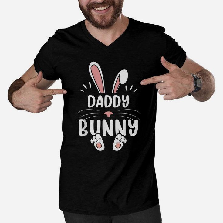Daddy Bunny Funny Matching Easter Bunny Egg Hunting Men V-Neck Tshirt
