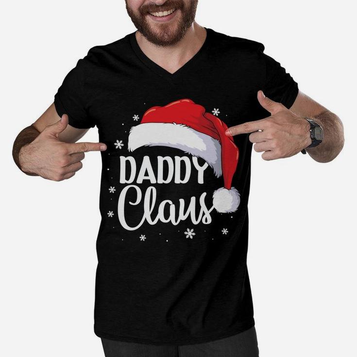 Daddy Claus Christmas Family Matching Pajama Santa Gift Sweatshirt Men V-Neck Tshirt