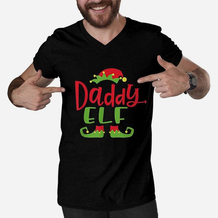 Daddy Elf Men V-Neck Tshirt
