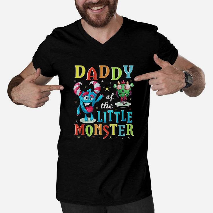 Daddy Of The Little Monster Men V-Neck Tshirt