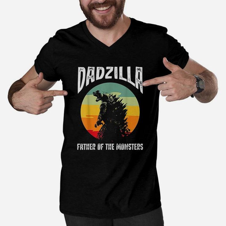 Dadzilla Father Of The Monsters Men V-Neck Tshirt