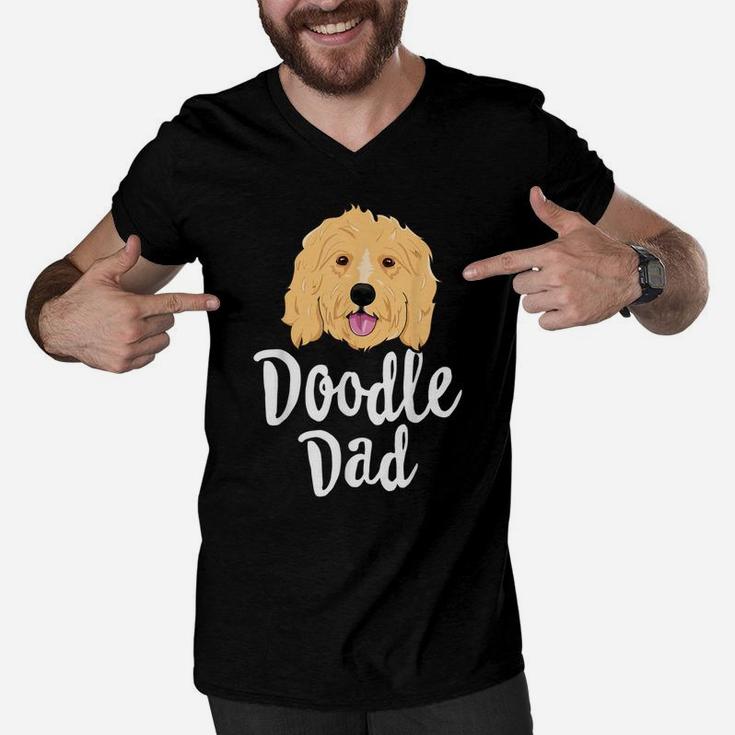 Doodle Dad Men Goldendoodle Dog Puppy Father Gift Men V-Neck Tshirt
