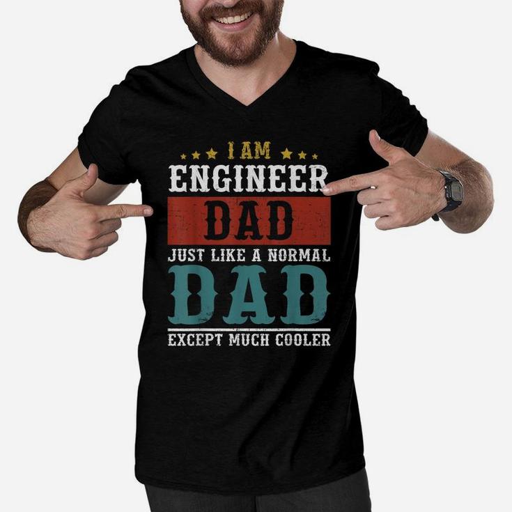 Engineer Dad Fathers Day Funny Daddy Gift Men V-Neck Tshirt
