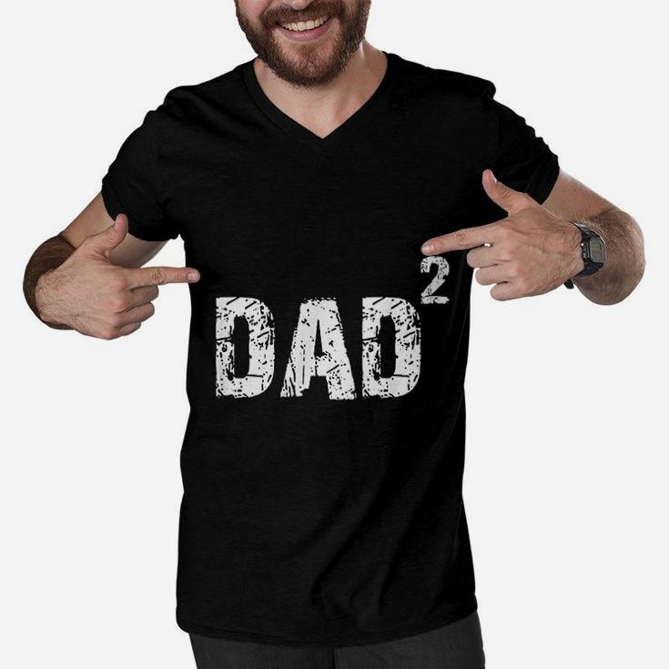 Fathers Day Dad Of 2 Kids Men V-Neck Tshirt