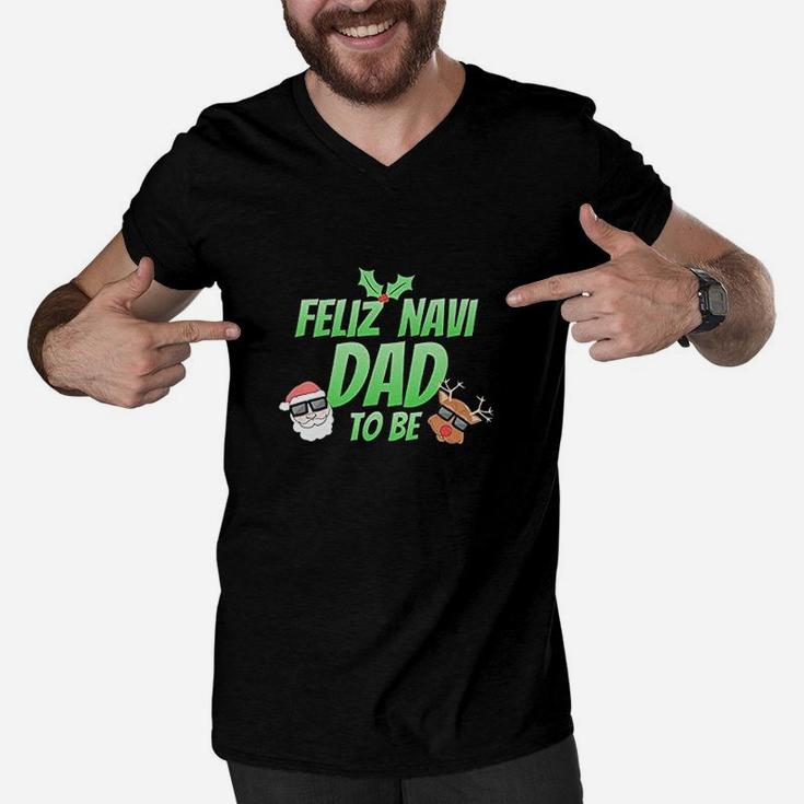 Feliz Navi Dad To Be Men V-Neck Tshirt