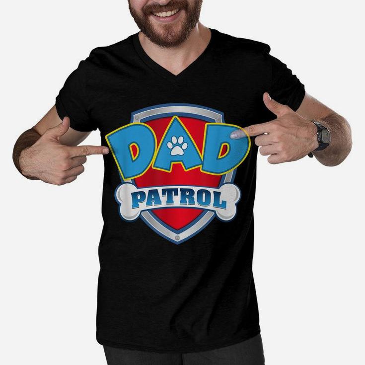 Funny Dad Patrol - Dog Mom, Dad For Men Women Men V-Neck Tshirt