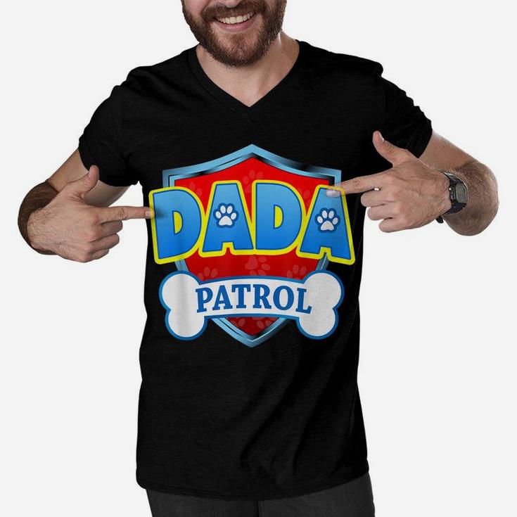 Funny Dada Patrol - Dog Mom, Dad For Men Women Men V-Neck Tshirt