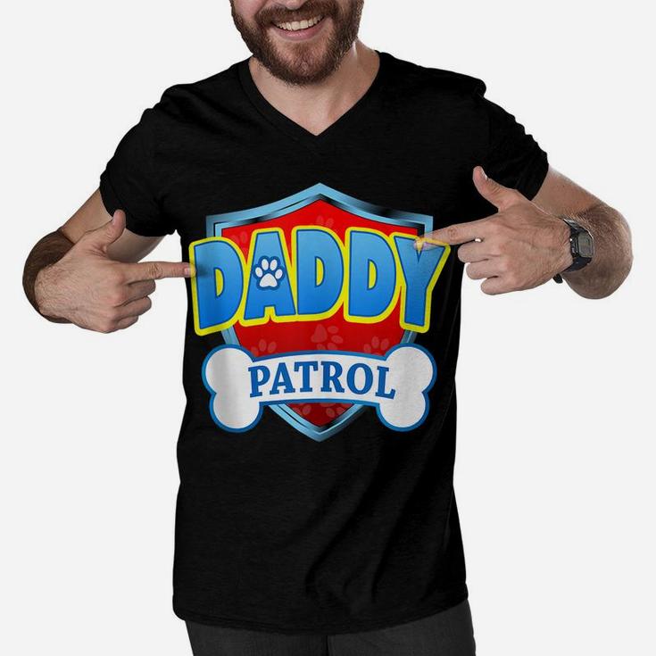 Funny Daddy Patrol - Dog Mom, Dad For Men Women Men V-Neck Tshirt