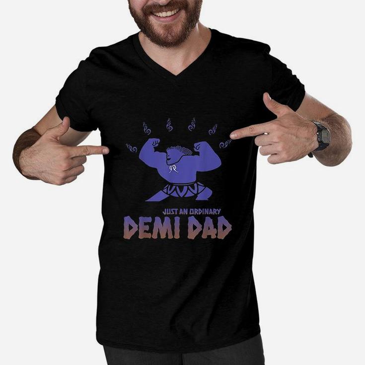 Funny Demi God Perfect Gift For Dads Men V-Neck Tshirt