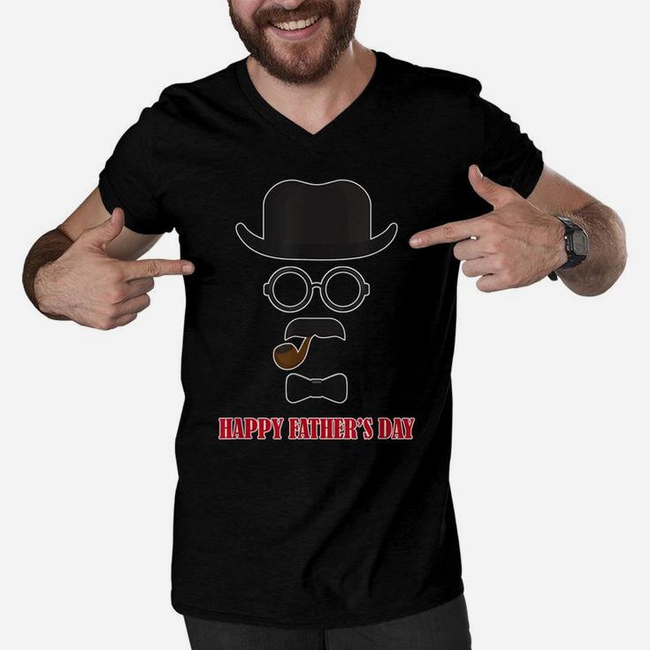 Funny Happy Parents Father's Day Father Men Dad Daddy Gift Men V-Neck Tshirt