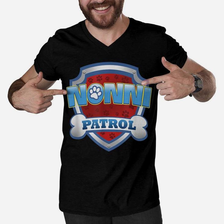 Funny Nonni Patrol - Dog Mom, Dad For Men Women Men V-Neck Tshirt