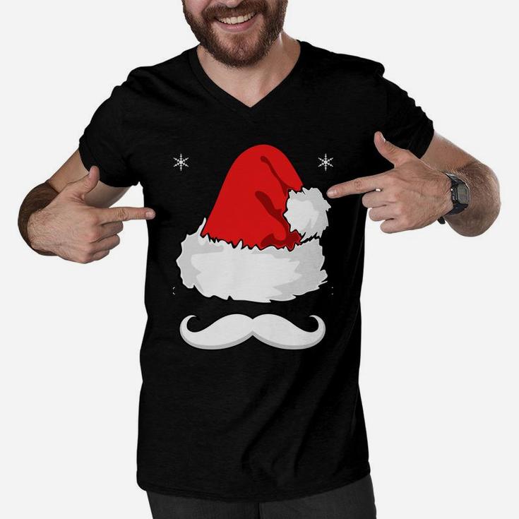Gift For Dad Papa Claus Christmas Men V-Neck Tshirt