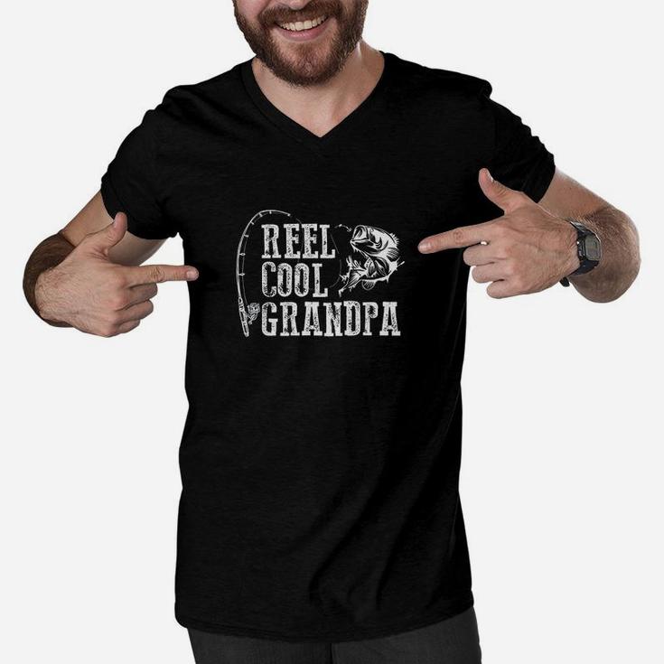 Grandpa Fishing Reel Cool Grandpa Men V-Neck Tshirt