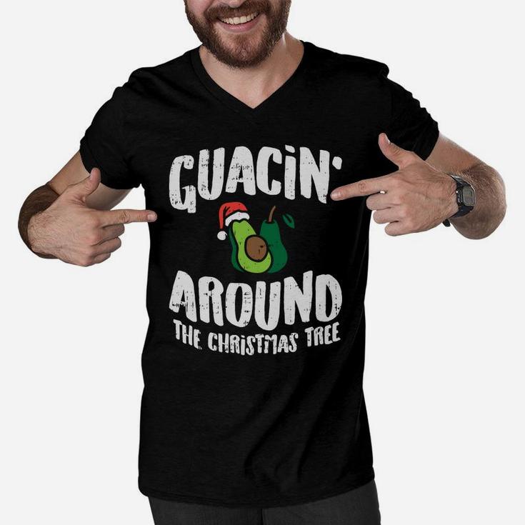 Guacin Around The Christmas Tree Funny Mexican Navidad Gift Sweatshirt Men V-Neck Tshirt