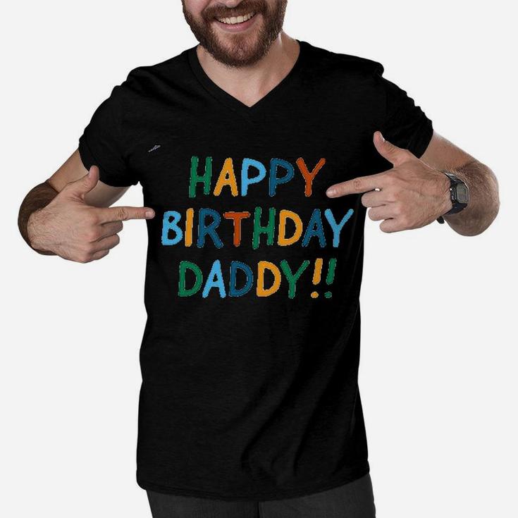 Happy Birthday Daddy Men V-Neck Tshirt