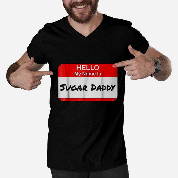Hello My Name Is  Daddy Pickup Charm Funny Men V-Neck Tshirt