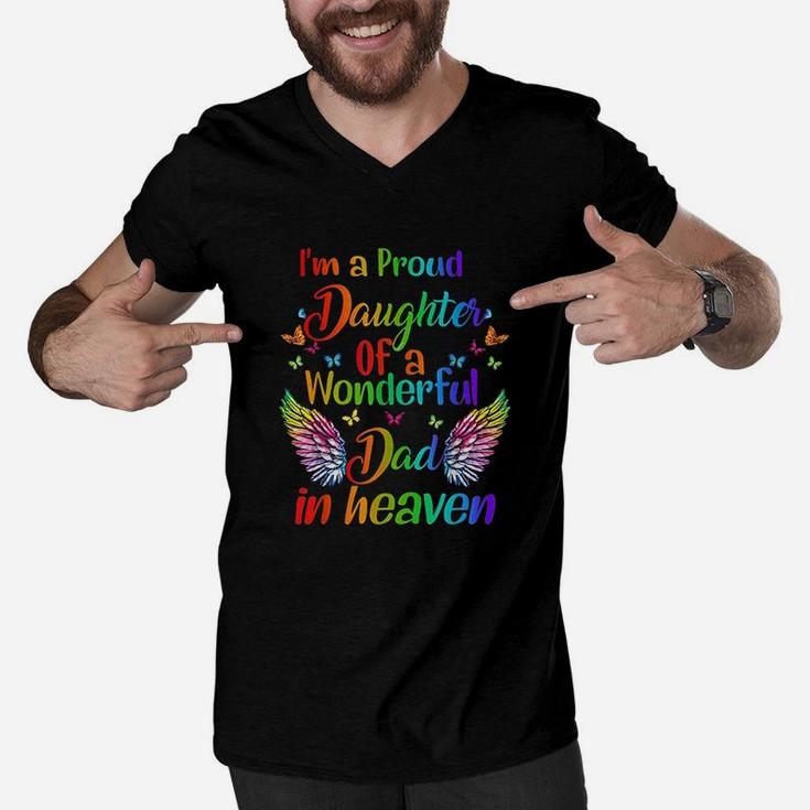 Im A Proud Daughter Of A Wonderful Dad In Heaven Men V-Neck Tshirt