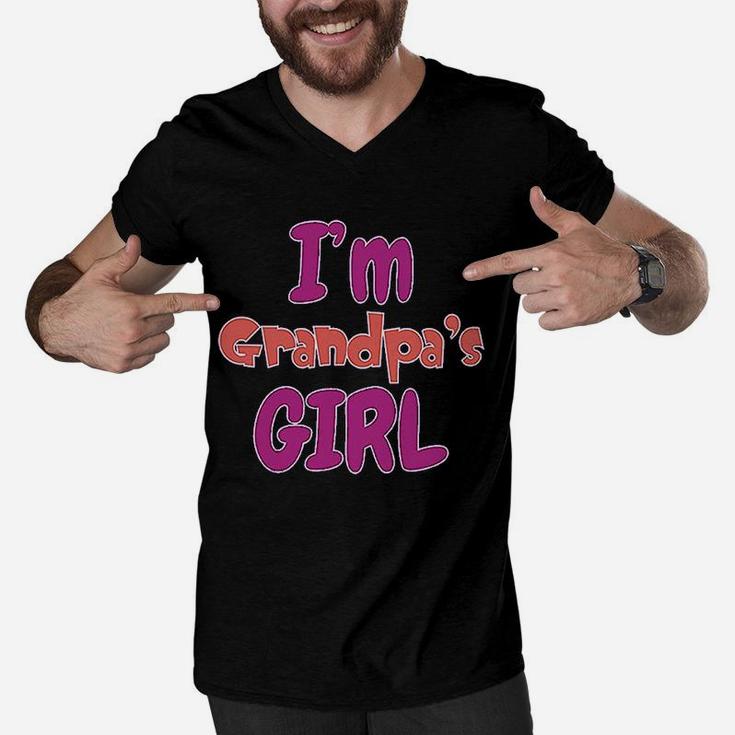 Im Grandpas Girl Grandmother Grandma Boy N Girl Clothes Men V-Neck Tshirt