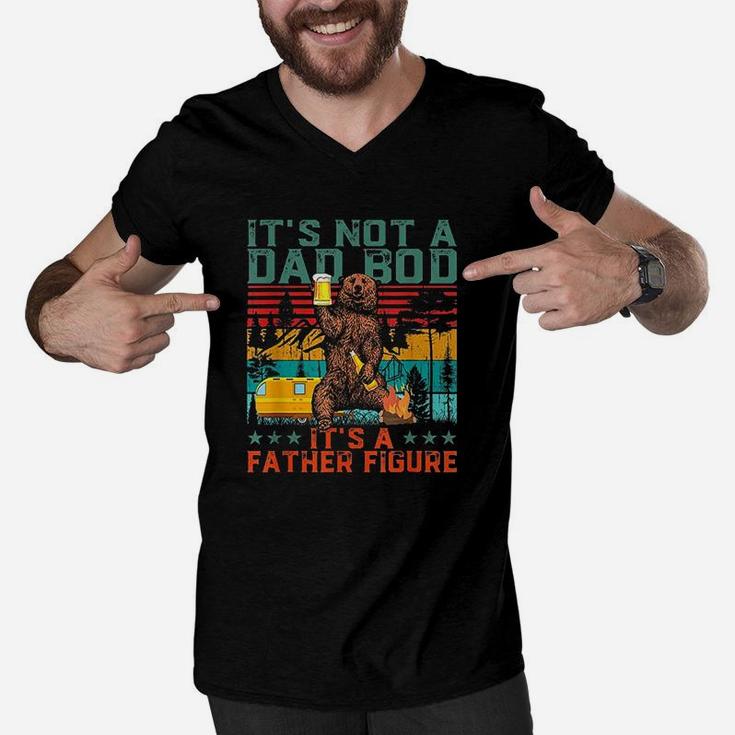 It Not A Dad Bod Its Father Figure Bear Beer Lover Gift Men V-Neck Tshirt