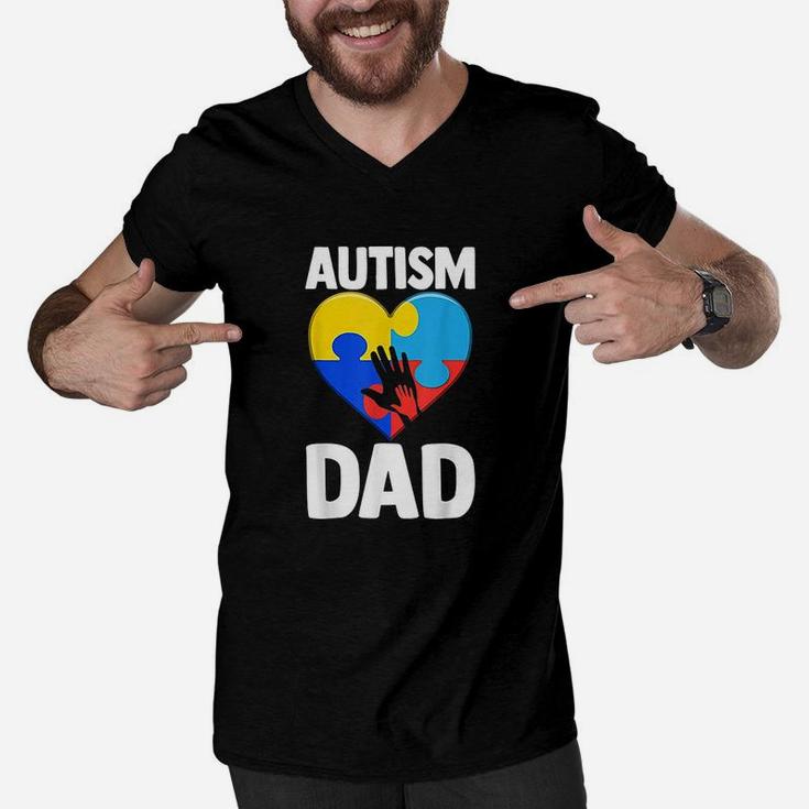 Love Awareness Dad Gift Men V-Neck Tshirt