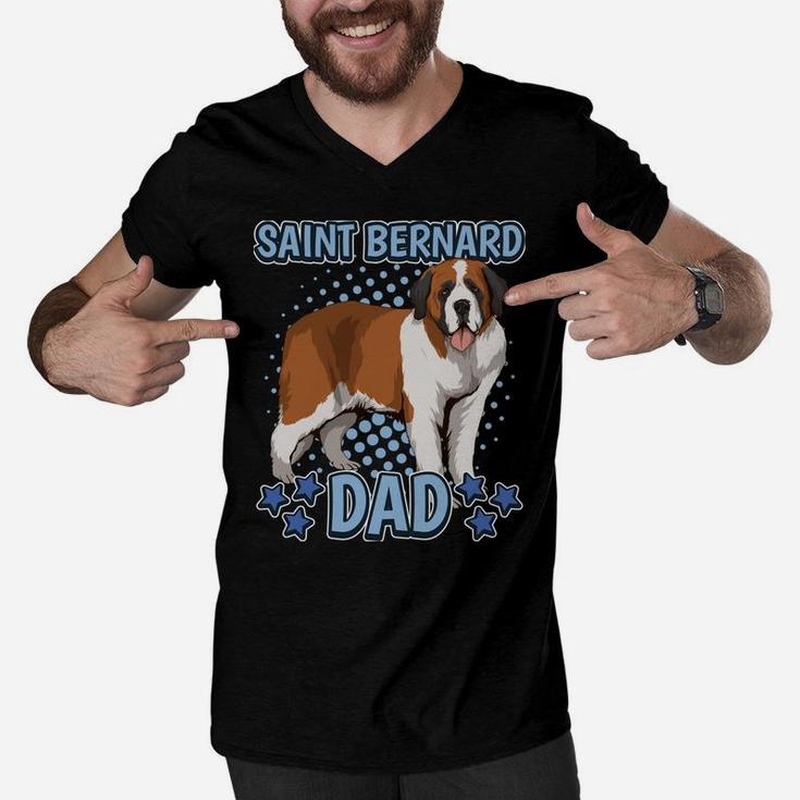 Mens Boys Saint Bernard Dad Dog Owner Quote St Bernard Men V-Neck Tshirt