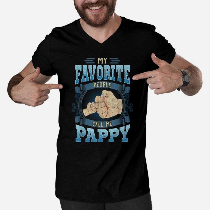 Mens My Favorite People Call Me Pappy Gifts Pappy Fathers Day Men V-Neck Tshirt