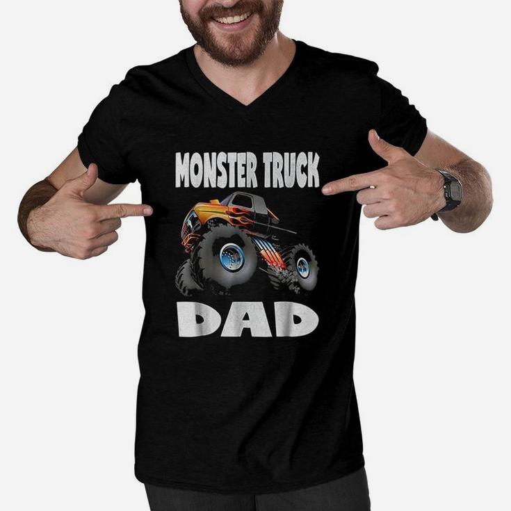Monster Truck Dad Men V-Neck Tshirt