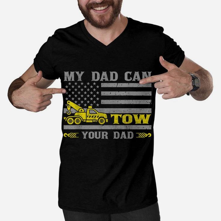 My Dad Can Tow Your Dad Funny Tow Truck Operator Men V-Neck Tshirt