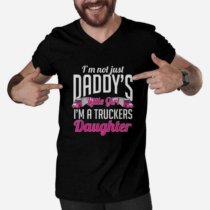 Not Just Daddys Little Girl Truckers Daughter Men V-Neck Tshirt