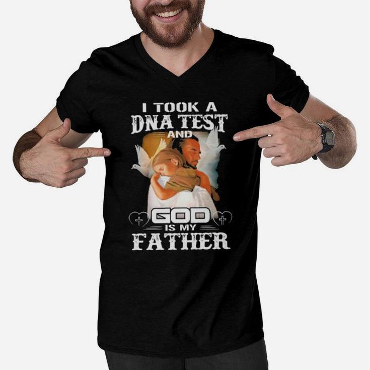 Official Jesus I Took A Dna Test And Dog Is My Father Men V-Neck Tshirt