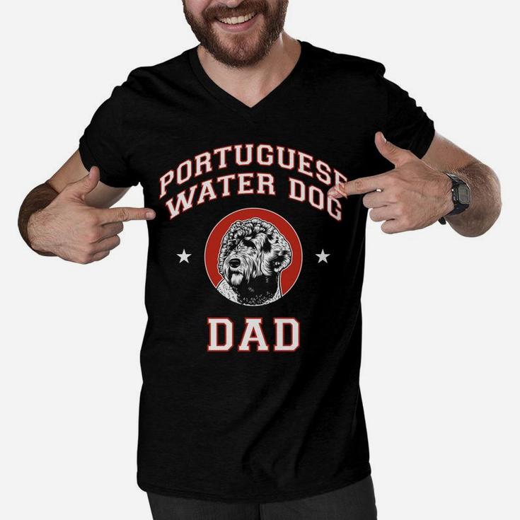 Portuguese Water Dog Dad Sweatshirt Men V-Neck Tshirt