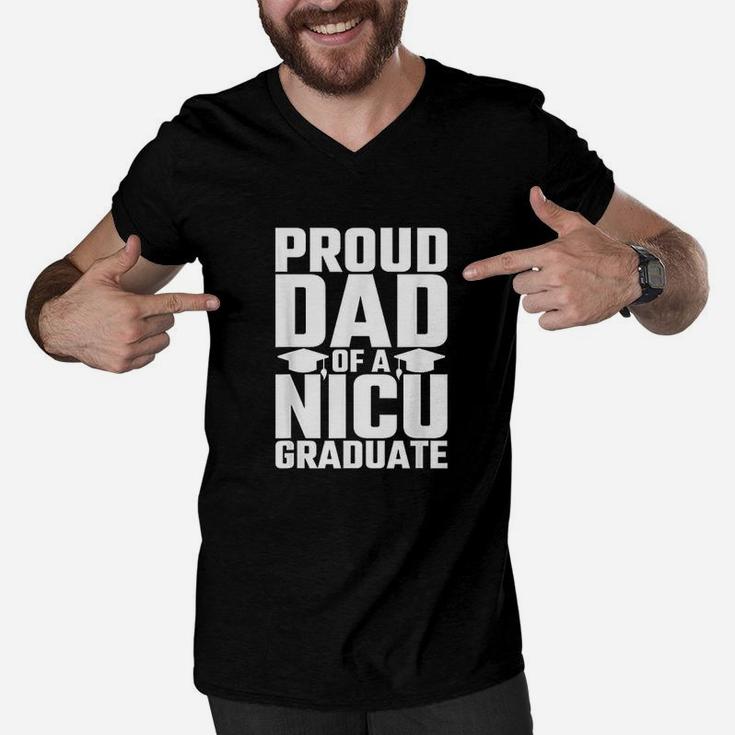 Premature Newborn Nurse Proud Dad Men V-Neck Tshirt
