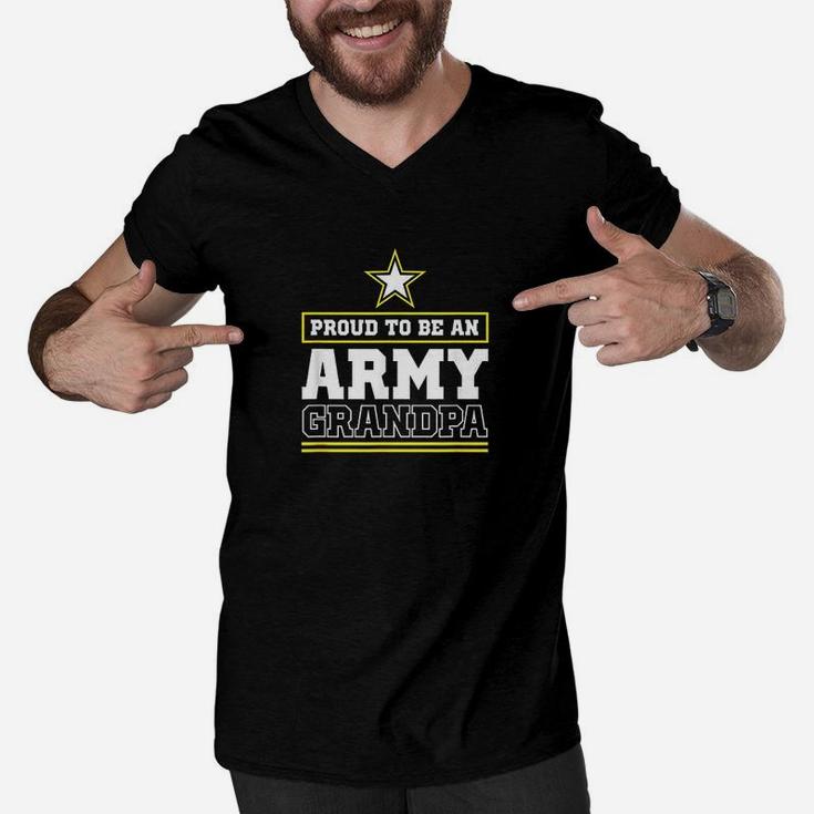 Proud Army Grandpa Proud To Be An Army Grandpa Men V-Neck Tshirt