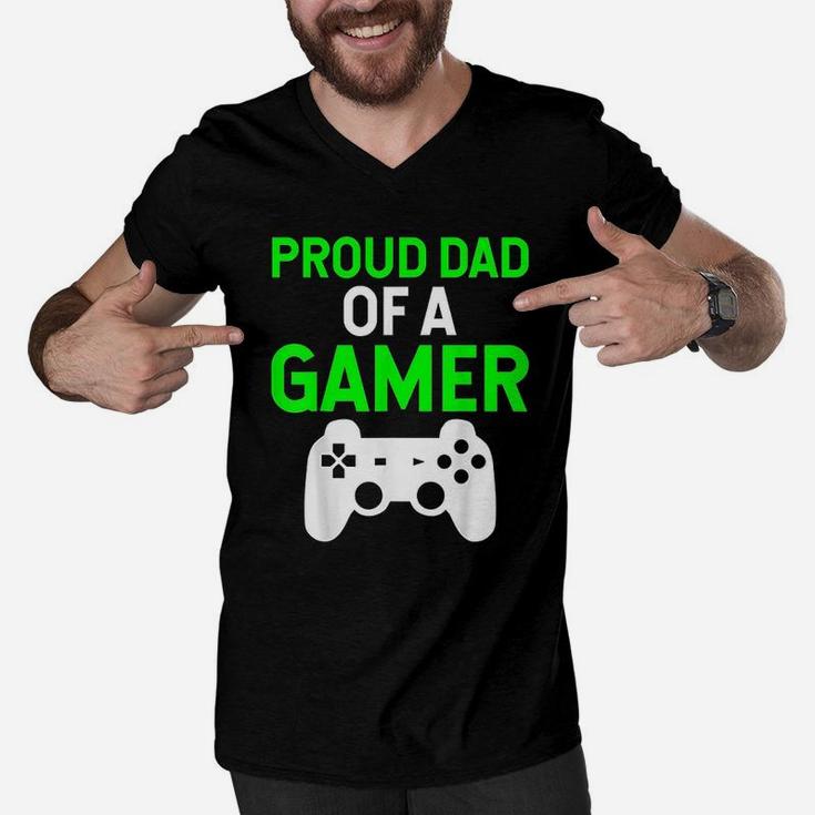 Proud Dad Of A Gamer Men V-Neck Tshirt
