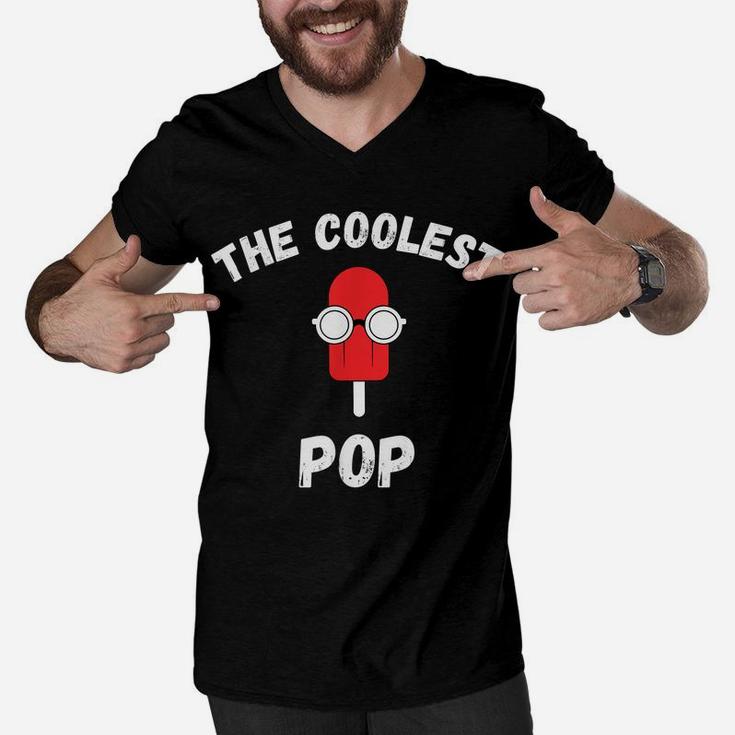The Coolest Pop - Funny Daddy Humor Cool Father & Dad Joke Men V-Neck Tshirt