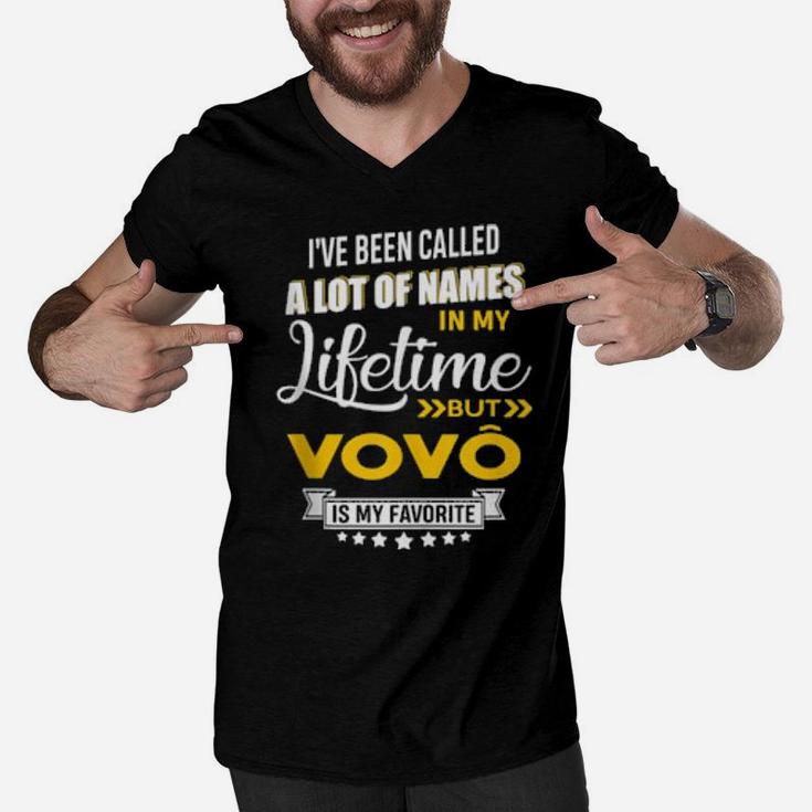 Vovo Is My Favorite Name Portuguese Grandpa Xmas Men V-Neck Tshirt