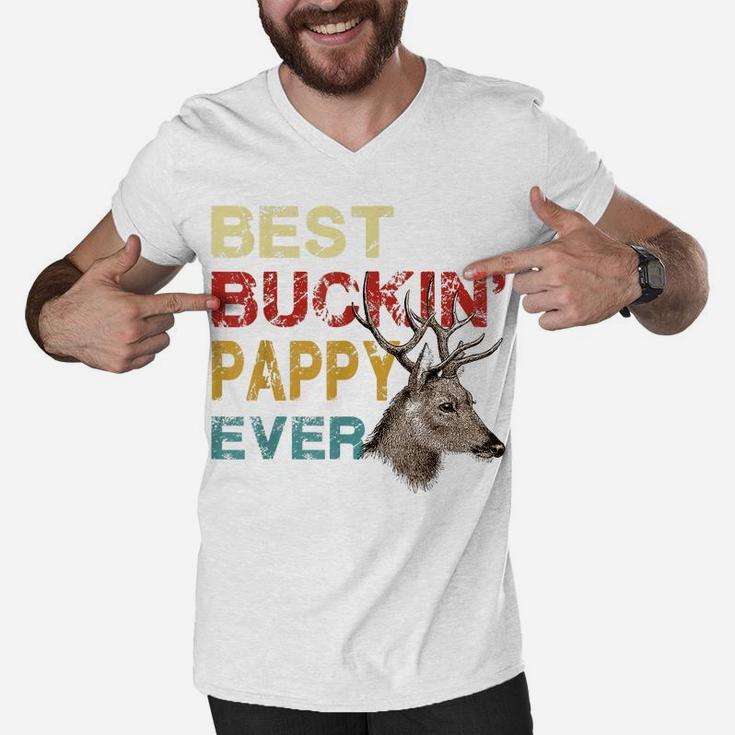 Best Buckin' Pappy Ever Shirt Deer Hunting Bucking Father Men V-Neck Tshirt
