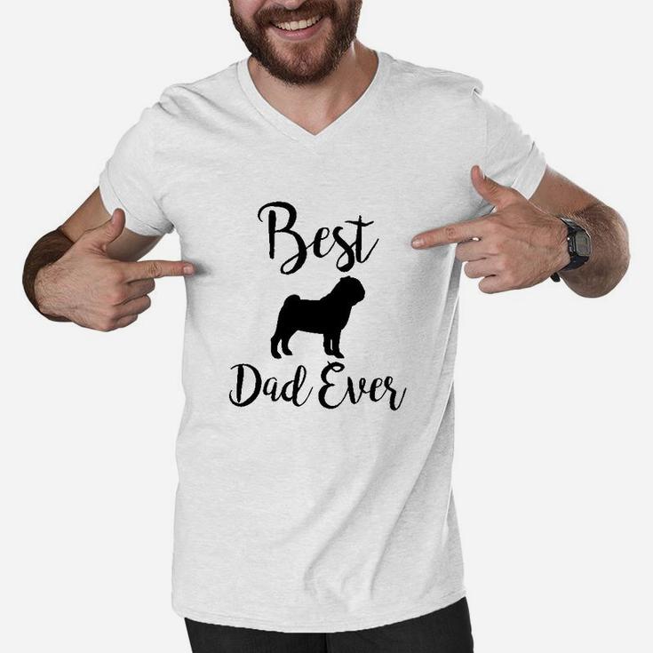 Best Dog Dad Ever Men Men V-Neck Tshirt