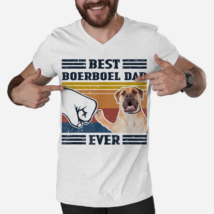 Dog Vintage Best Boerboel Dad Ever Father's Day Men V-Neck Tshirt