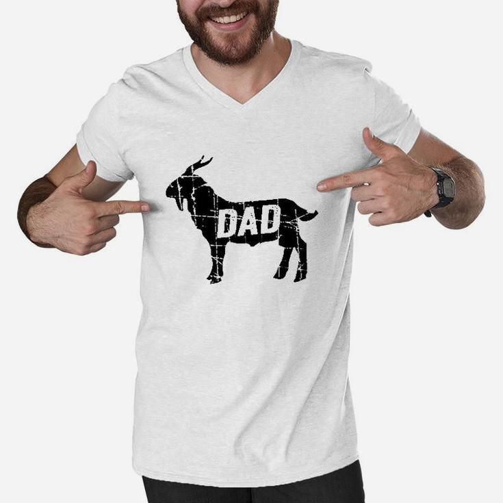 Goat Dad Greatest Of All Time Men V-Neck Tshirt