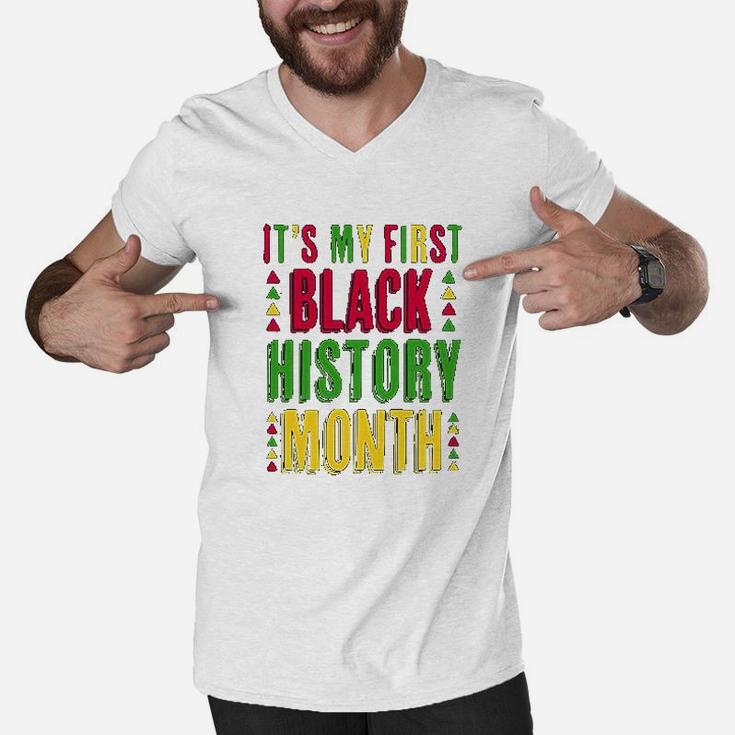 It Is My First Black History Month I Love Black Men V-Neck Tshirt