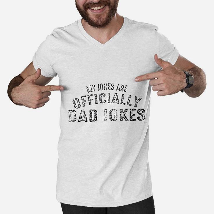 My Jokes Are Officially Dad Jokes Men Funny Dad Men V-Neck Tshirt